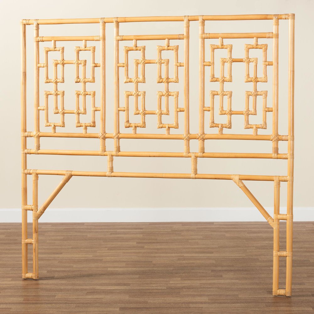 Galvan Bohemian Natural Rattan Queen Size Standalone Headboard