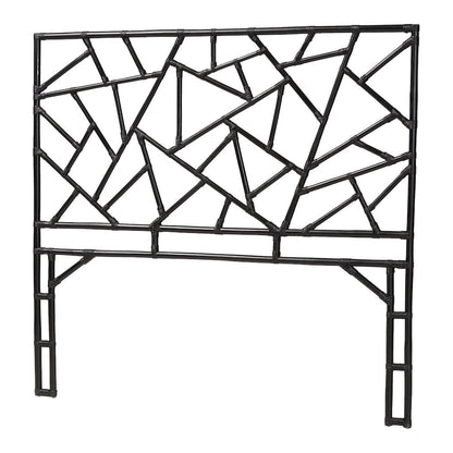 Frydel Black Rattan Queen Size Standalone Headboard