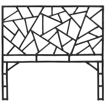 Frydel Black Rattan Queen Size Standalone Headboard