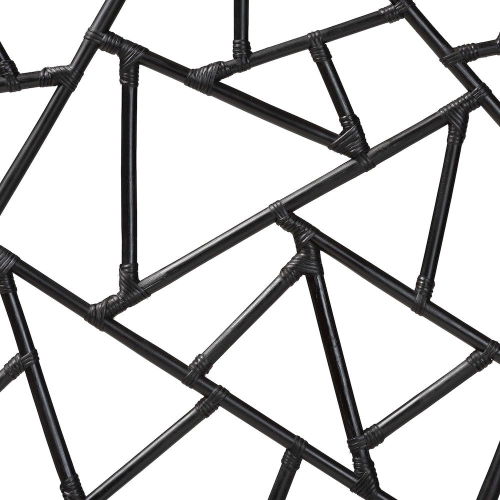Frydel Black Rattan Queen Size Standalone Headboard