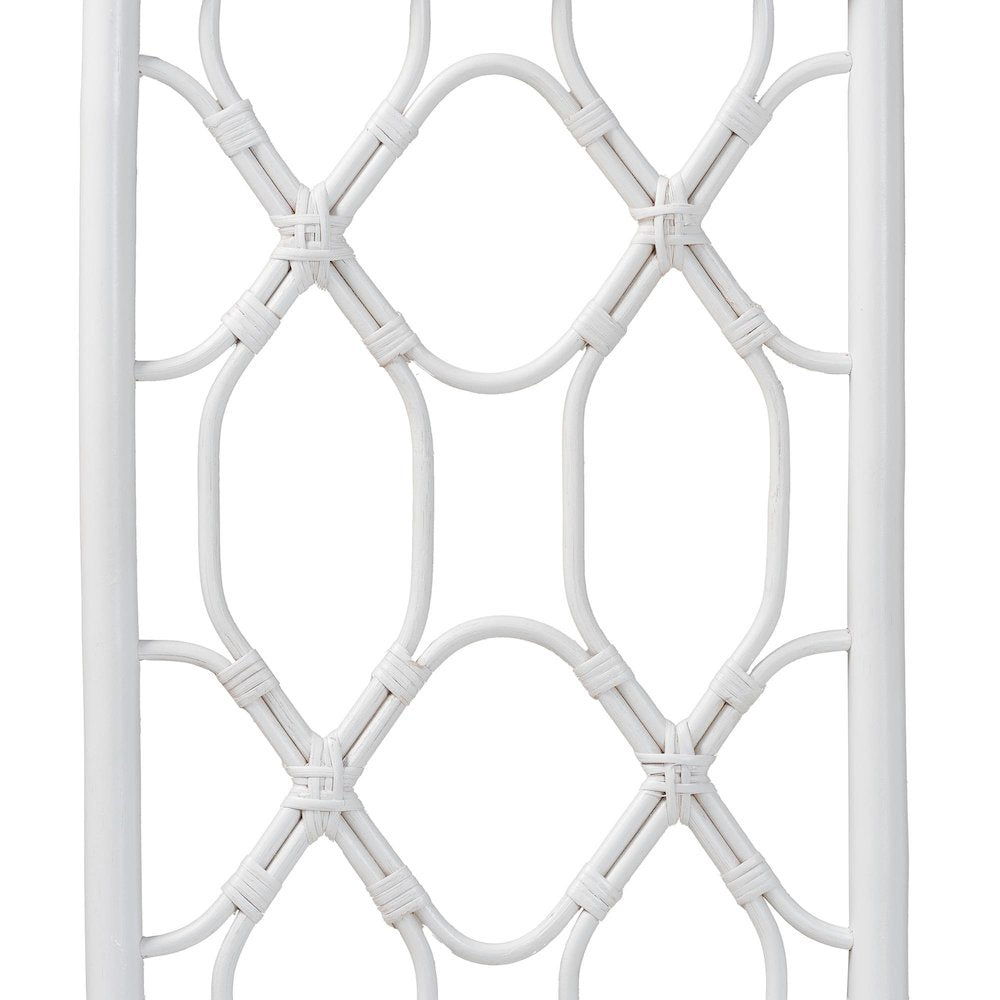 Sampson Bohemian White Rattan King Size Standalone Headboard