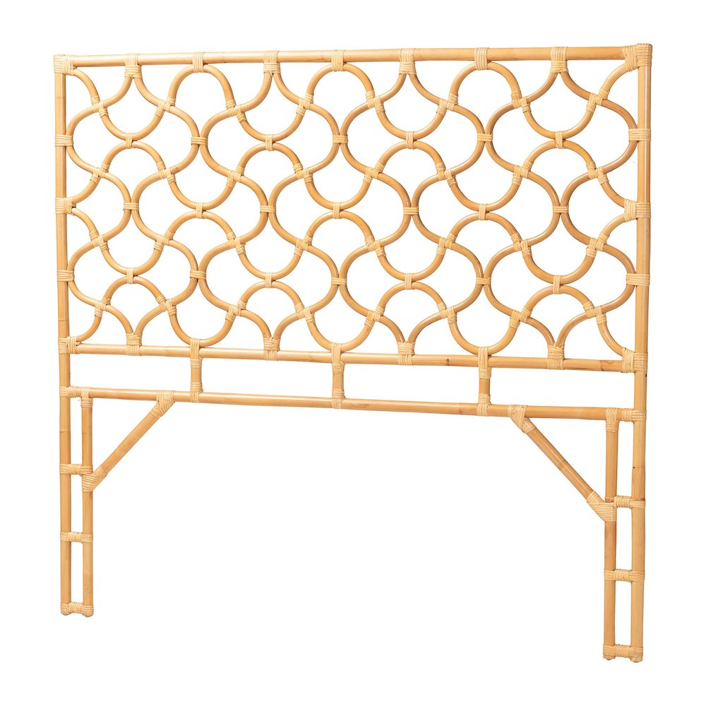 Kalcya Bohemian Natural Rattan Queen Size Standalone Headboard