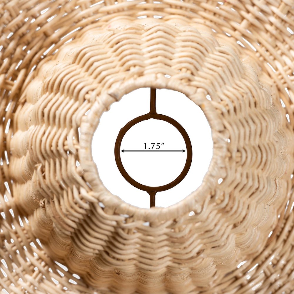 Lavada Bohemian Natural Scalloped Rattan Pendant Lampshade