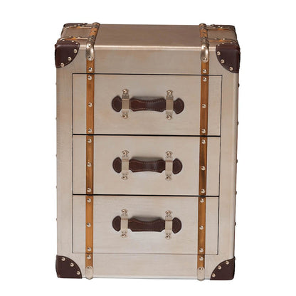 Naylor Vintage Matte Bronze 3-Drawer Cabinet