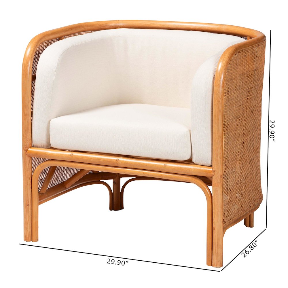 Bandung Bohemian Light Honey Rattan Accent Chair