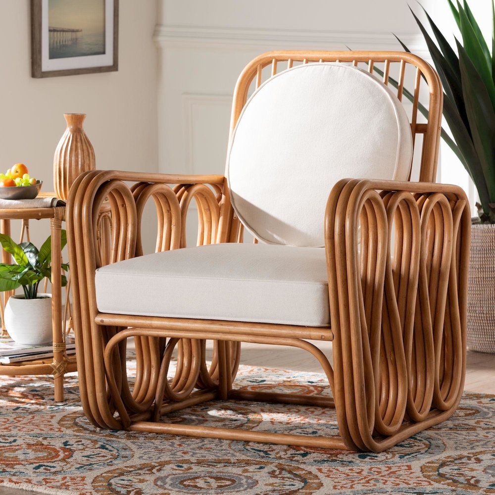 Tiramisu Bohemian Light Honey Rattan Arm Chair