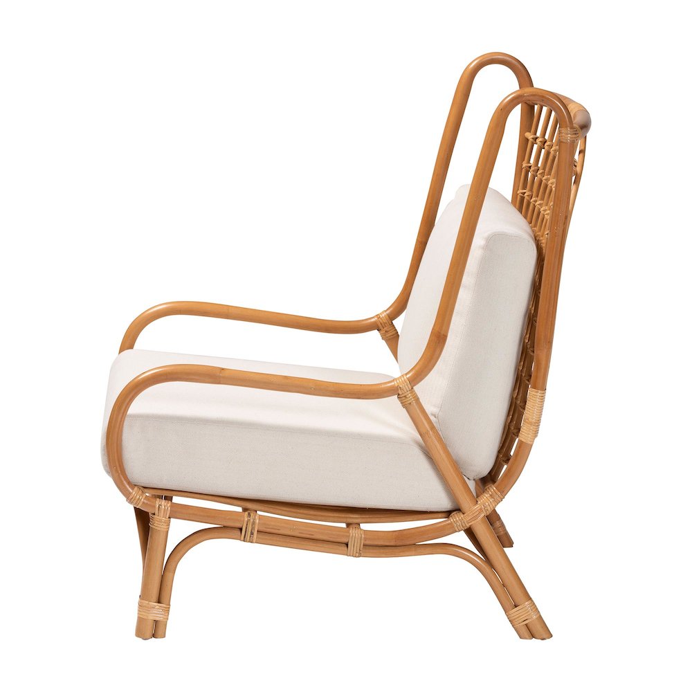 Helina Bohemian Light Honey Rattan Accent Chair