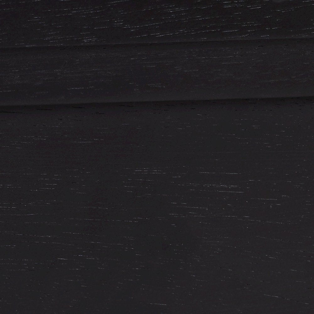 Cascadia Mid-Century Modern Ebony Black Wood Queen Size Wingback Platform Bed