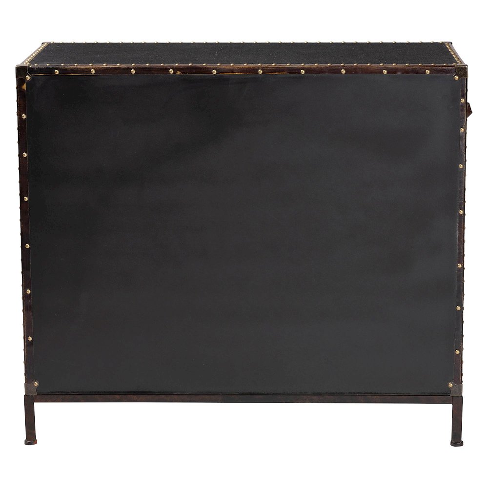 Studio Benton Vintage Black Canvas 4-Drawer Storage Cabinet
