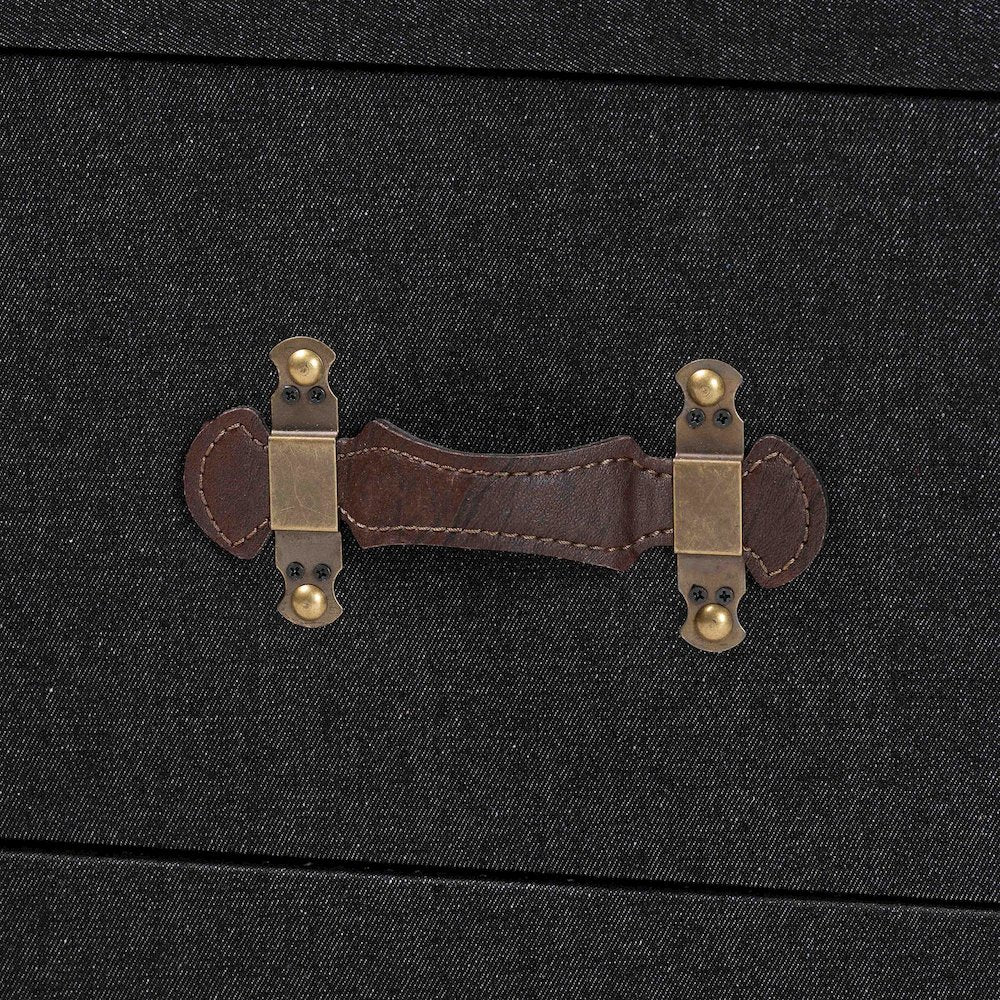 Studio Benton Vintage Black Canvas 4-Drawer Storage Cabinet