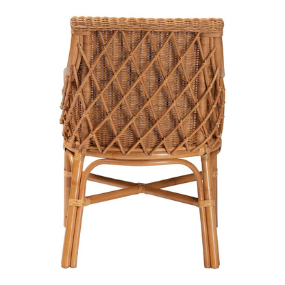 Carolyn Bohemian Light Honey Rattan Dining Chair