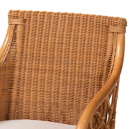 Carolyn Bohemian Light Honey Rattan Dining Chair