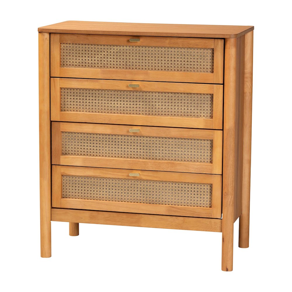 Jenn Golden Brown Wood Japandi 3-Piece Storage Set