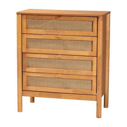 Jenn Golden Brown Wood Japandi 3-Piece Storage Set