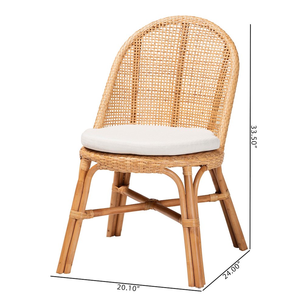Daniela Bohemian Light Honey Rattan Dining Chair