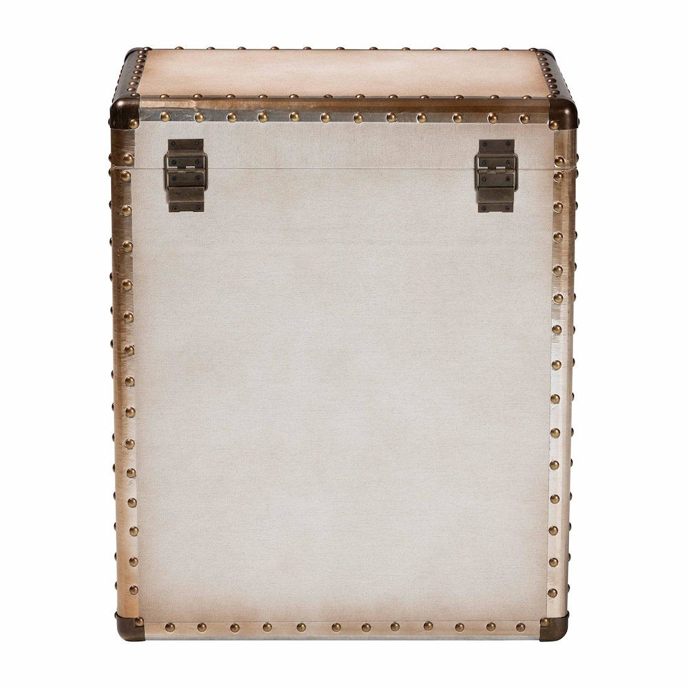 Studio Agatha Vintage Coffee Canvas 2-Drawer Storage Trunk