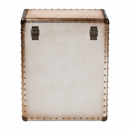 Studio Agatha Vintage Coffee Canvas 2-Drawer Storage Trunk