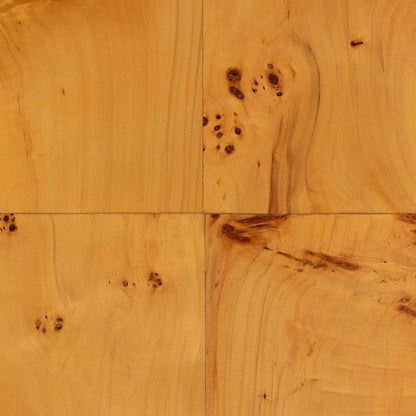 Netra Modern and  Natural Real Burl Wood Console Table
