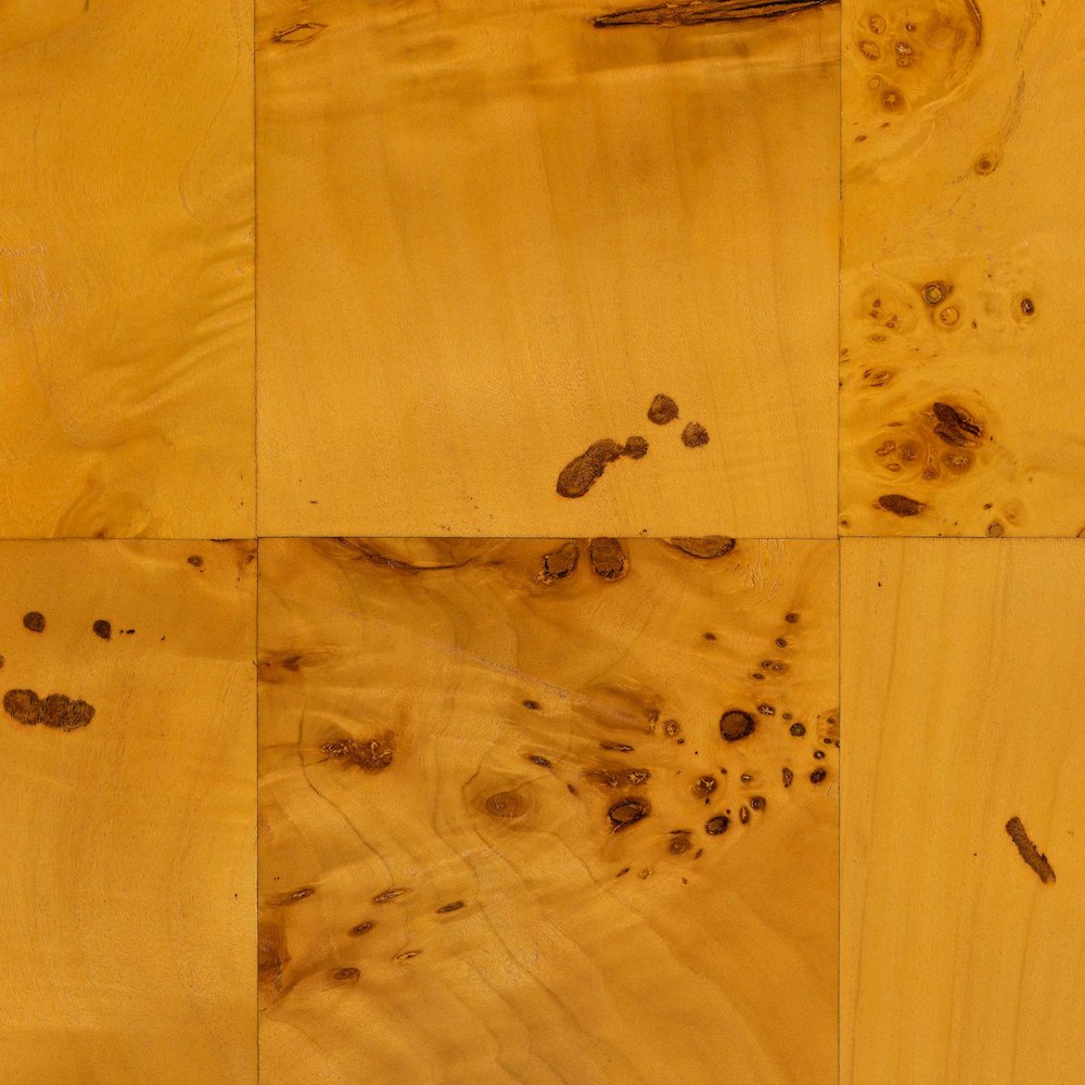 Netra Modern and  Natural Real Burl Wood Storage Cabinet