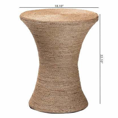 Cady Japandi Natural Jute Side Table