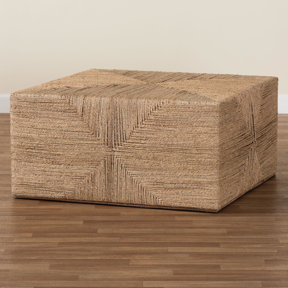 Nakita Japandi Natural Jute Coffee Table