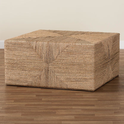 Nakita Japandi Natural Jute Coffee Table