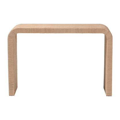 Eviana Japandi Natural Jute Waterfall Console Table