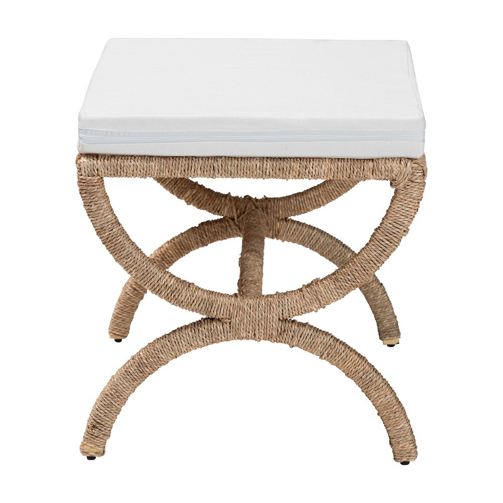 Maliyah Japandi Natural Jute Ottoman