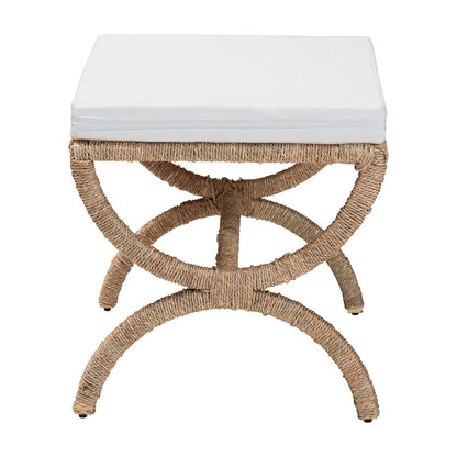 Maliyah Japandi Natural Jute Ottoman