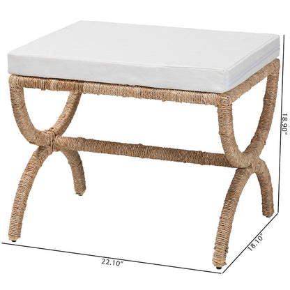Maliyah Japandi Natural Jute Ottoman
