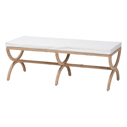 Maliyah Japandi Natural Jute Accent Bench