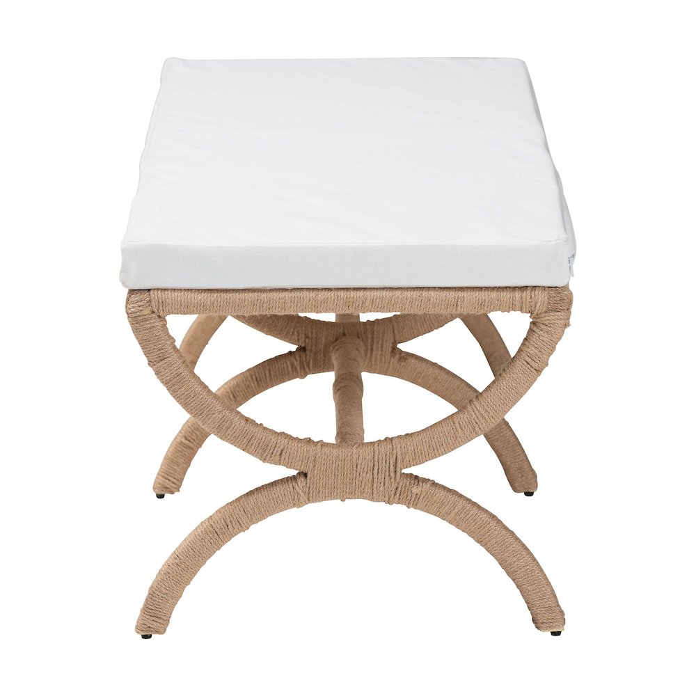 Maliyah Japandi Natural Jute Accent Bench