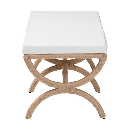 Maliyah Japandi Natural Jute Accent Bench