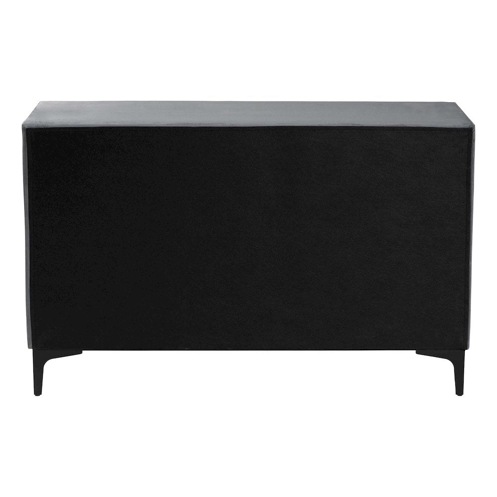 Etienne Modern Slate Grey Velvet 6-Drawer Dresser