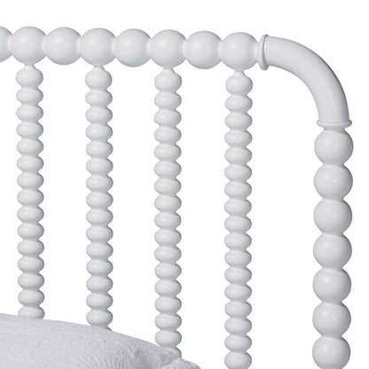 Lucera Mid-Century White Twin Size 3-Piece Bobbin Bedroom Set