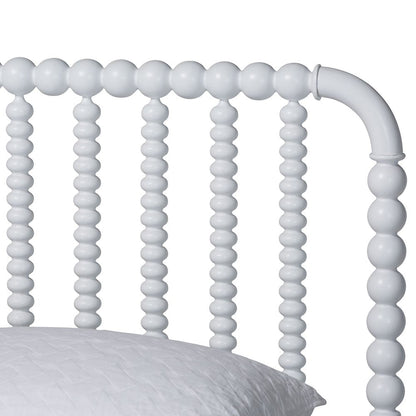 Lucera Mid-Century White Full Size Bobbin Bed