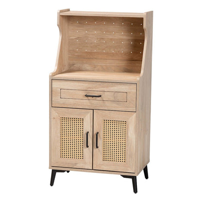 Studio Pavone Mid-Century Modern Oak Brown Wood Kitchen Cabinet