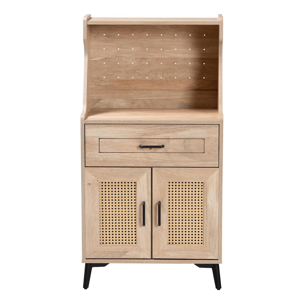 Studio Pavone Mid-Century Modern Oak Brown Wood Kitchen Cabinet