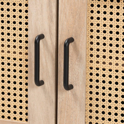 Studio Pavone Mid-Century Modern Oak Brown Wood Kitchen Cabinet