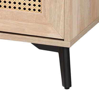 Studio Pavone Mid-Century Modern Oak Brown Wood Kitchen Cabinet