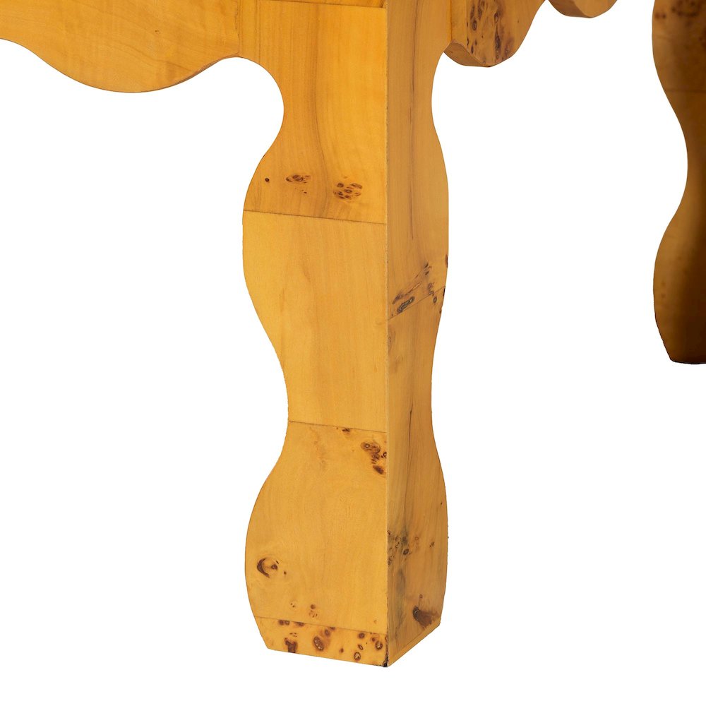 Huxley Modern and  Natural Real Burl Wood Coffee Table