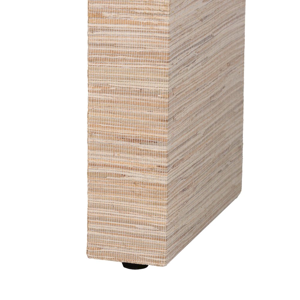 Yareli Bohemian Woven Natural Grasscloth Console Table
