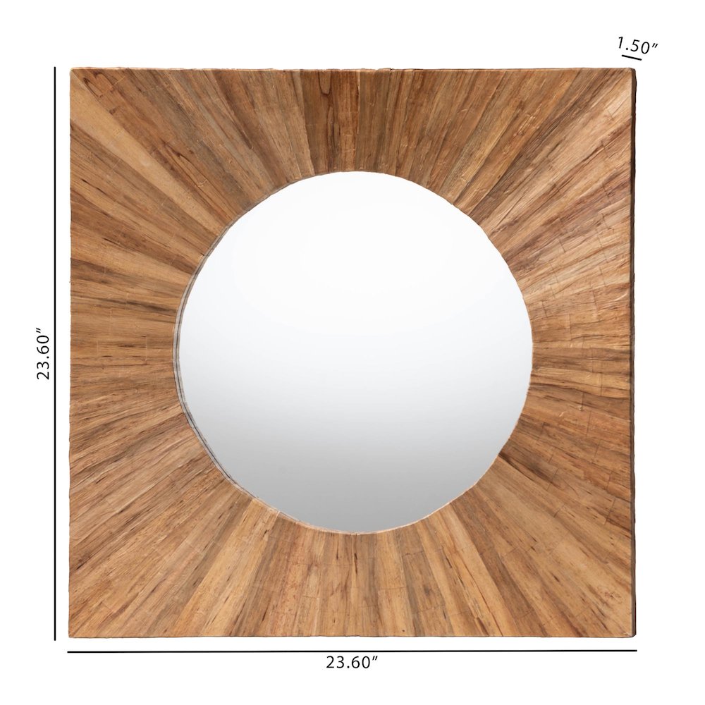 Mosa Bohemian Pealed Grasscloth Accent Mirror