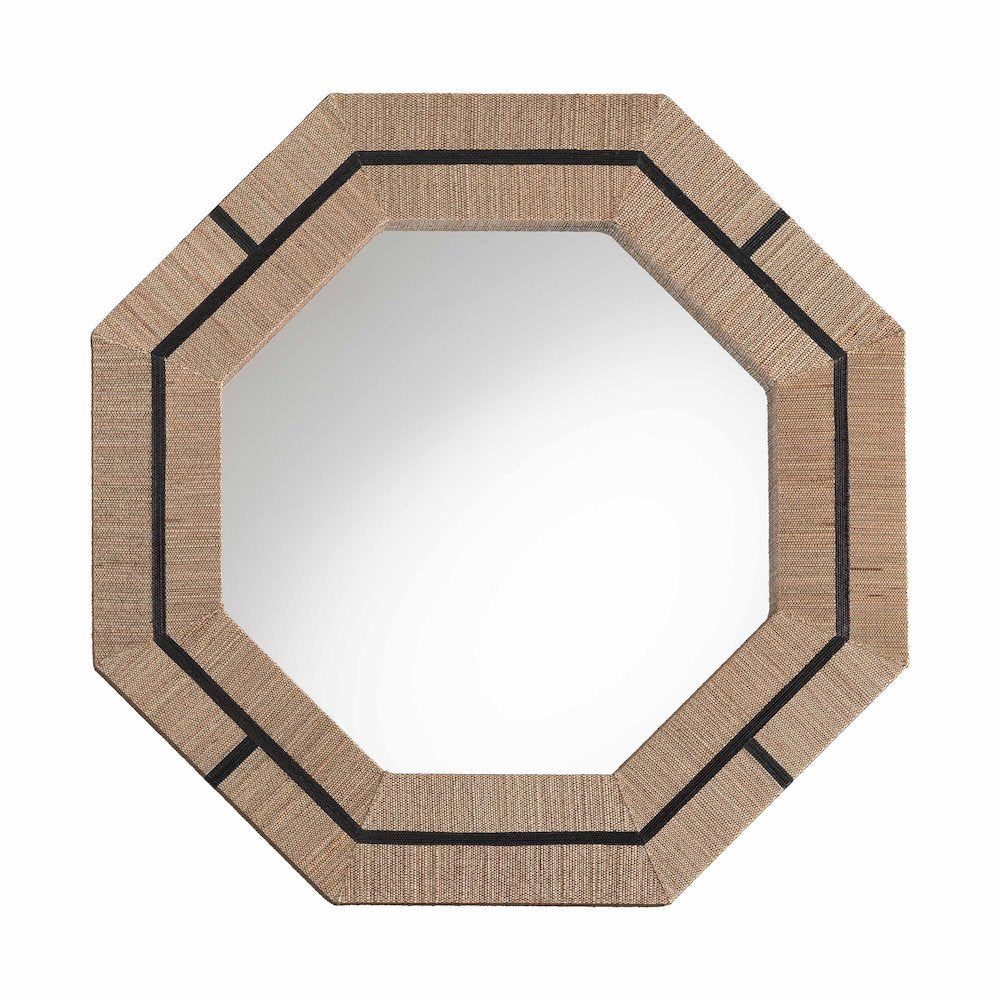 Mirai Bohemian Woven Grasscloth Octagon Accent Mirror