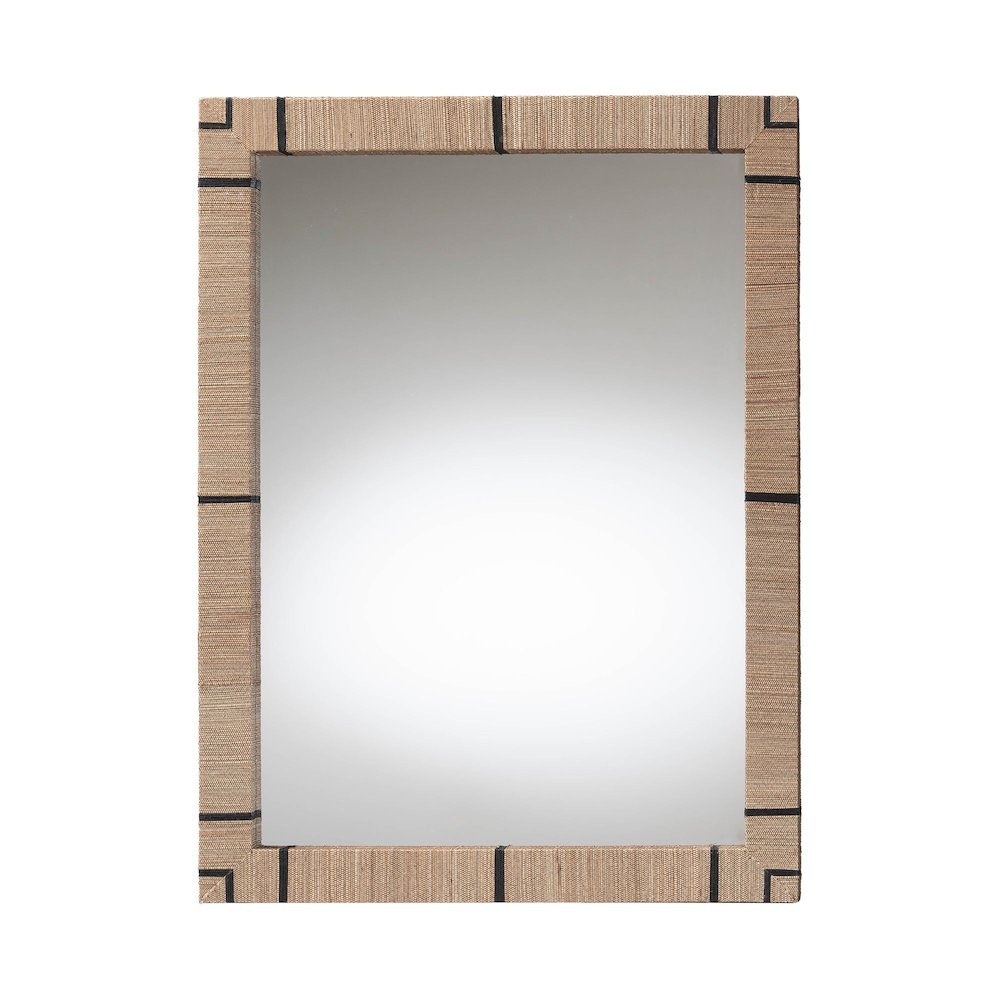 Mirai Bohemian Woven Grasscloth Rectangle Accent Mirror