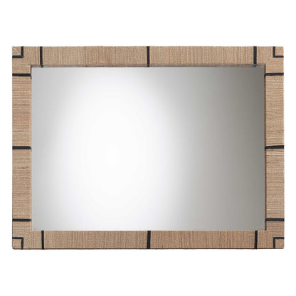 Mirai Bohemian Woven Grasscloth Rectangle Accent Mirror