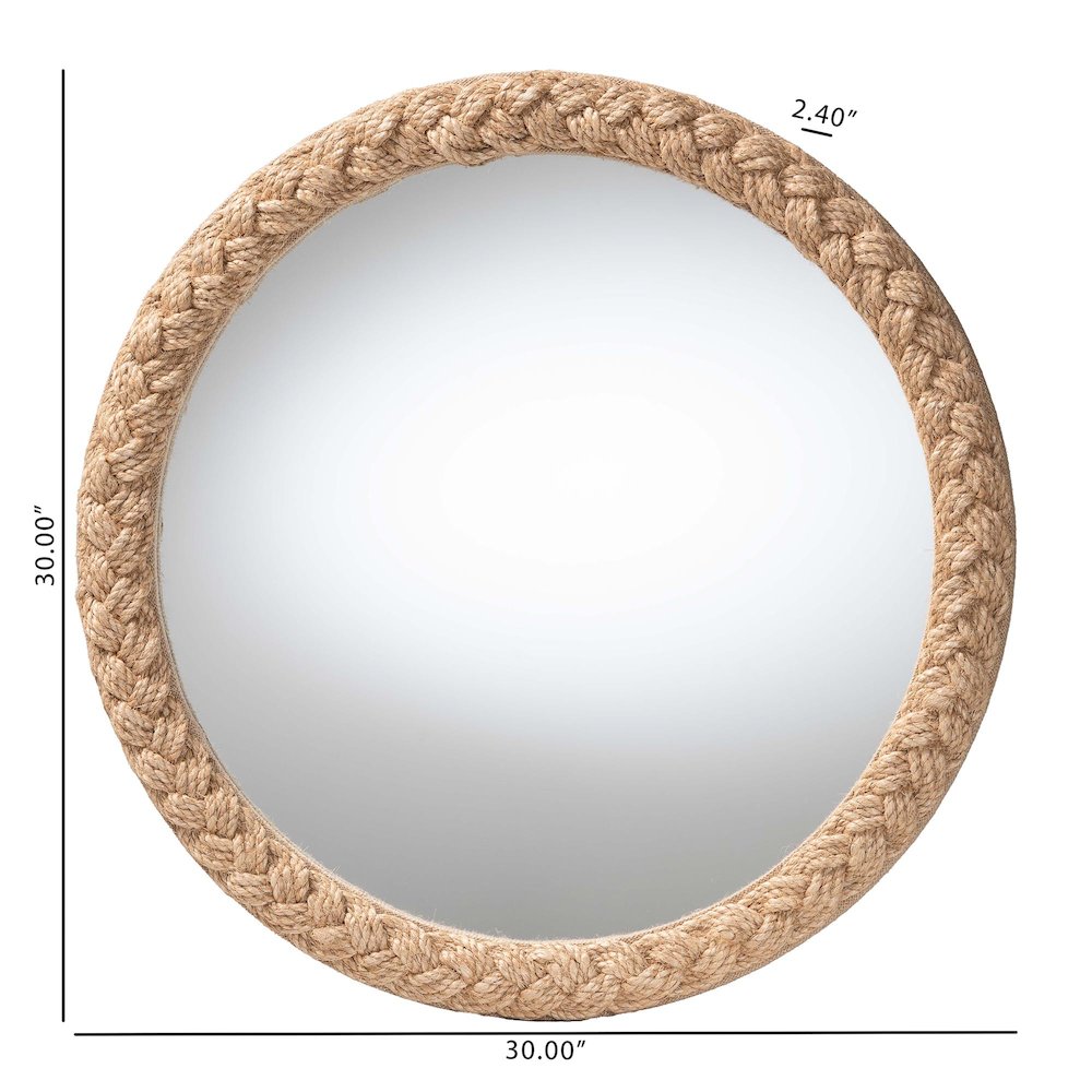Shara Coastal Braided Rope Accent Mirror