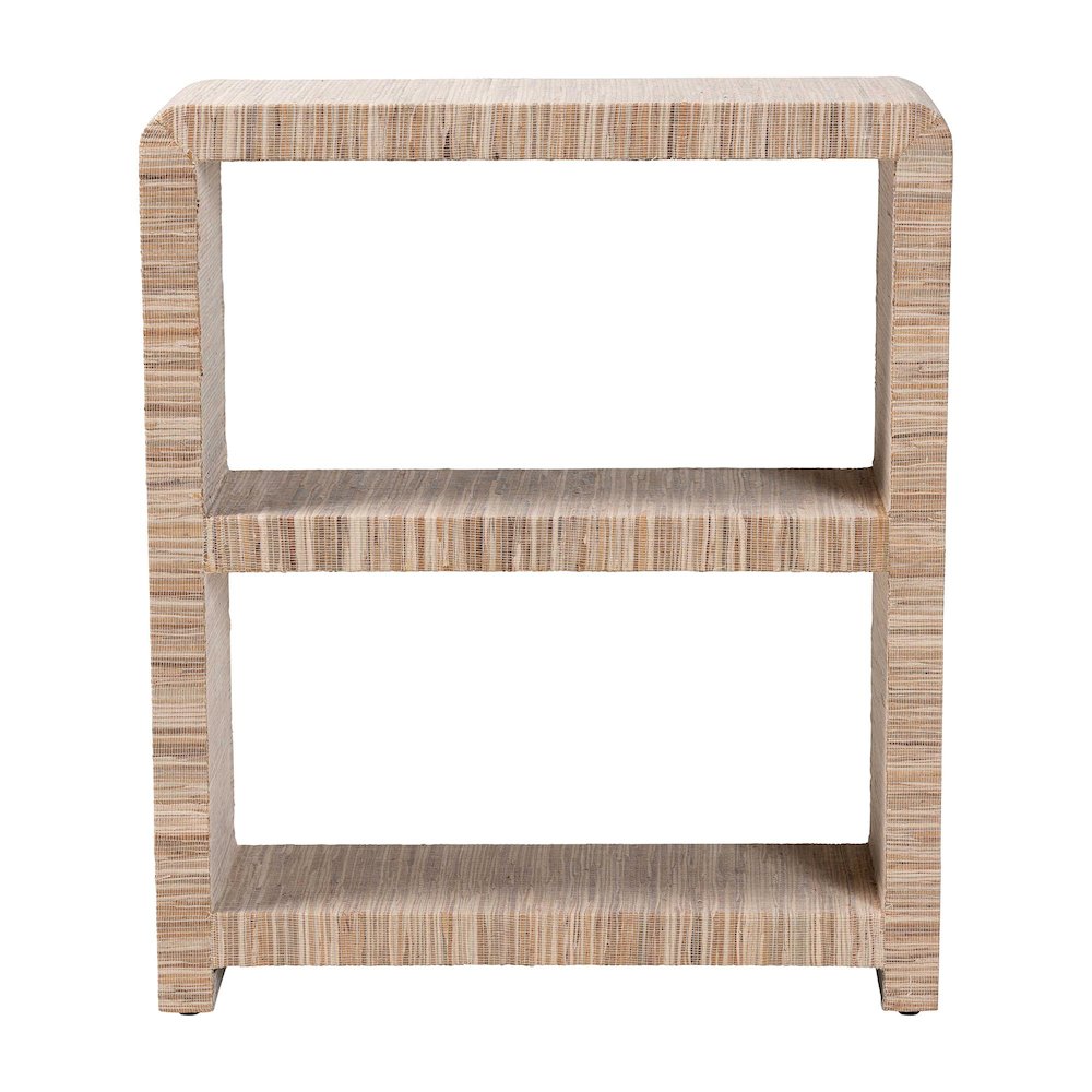 Lucy Bohemian Woven Grasscloth Bookshelf