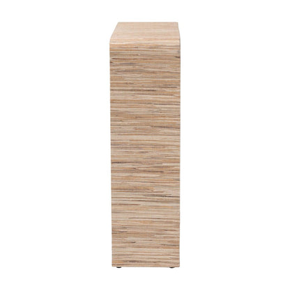 Lucy Bohemian Woven Grasscloth Bookshelf