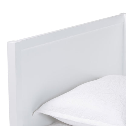 Roni Modern White Wood Twin Daybed with Scalloped Edges